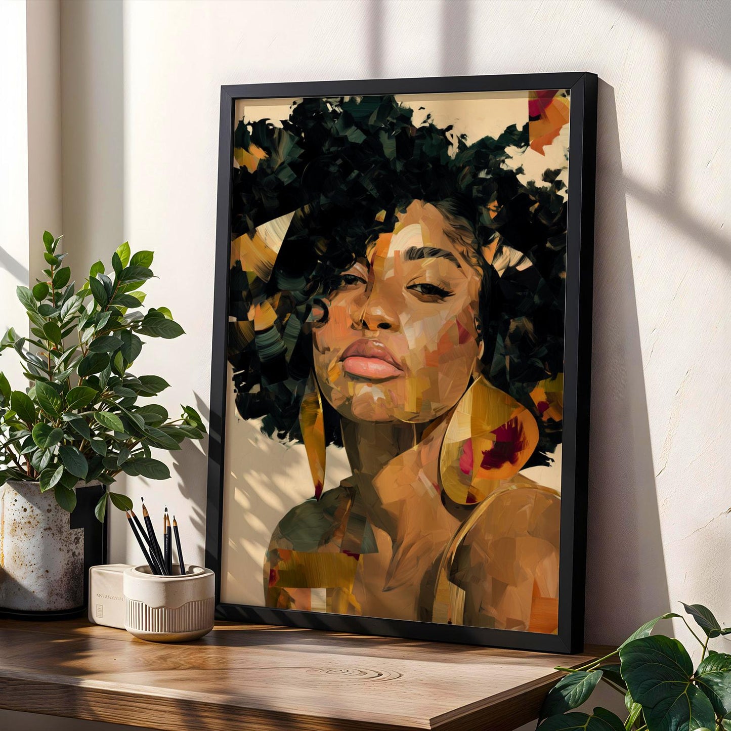 Abstract Black Beauty  Woman Wall Art Print I Soluna Soul