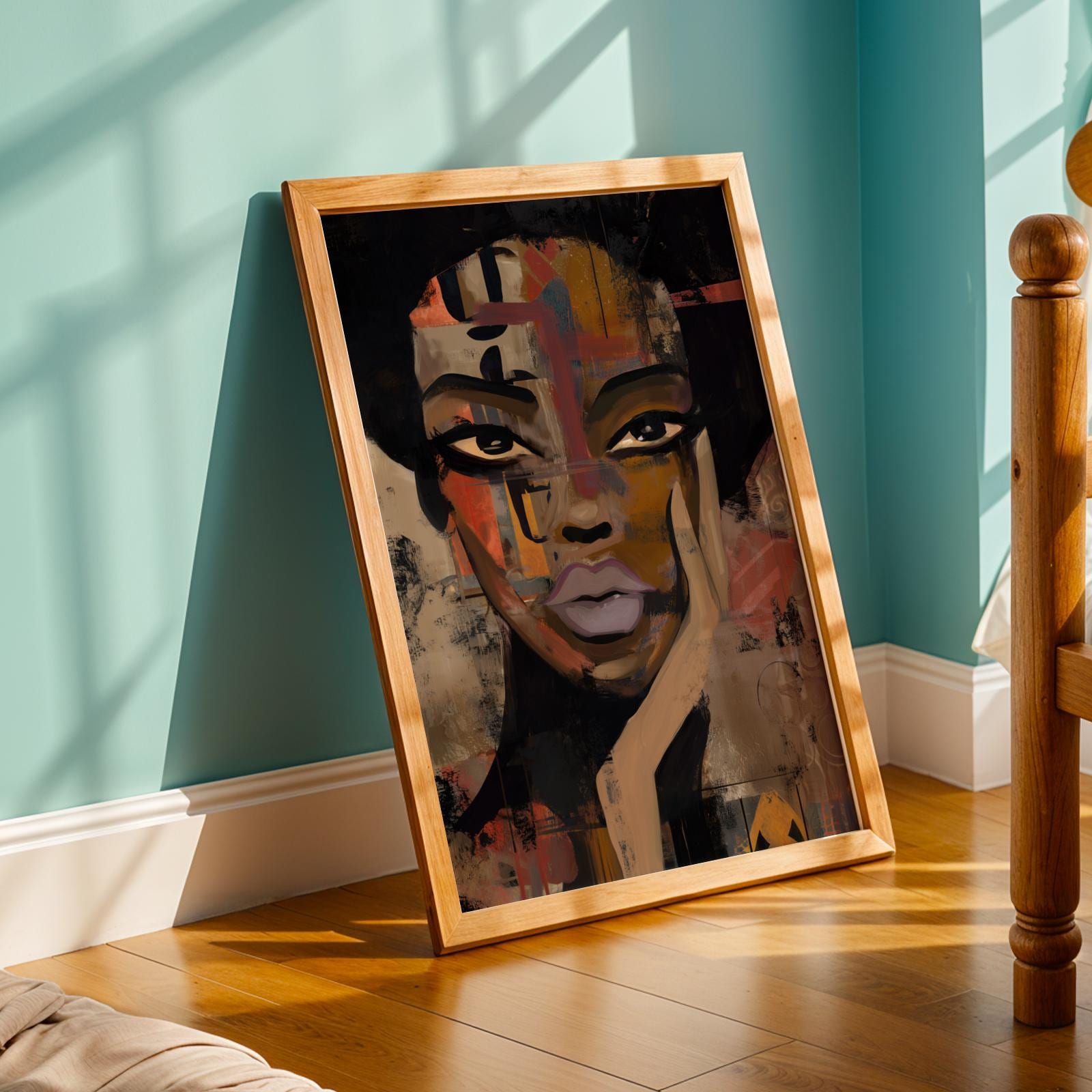 Abstract Black Beauty  Woman Wall Art Print IX Soluna Soul
