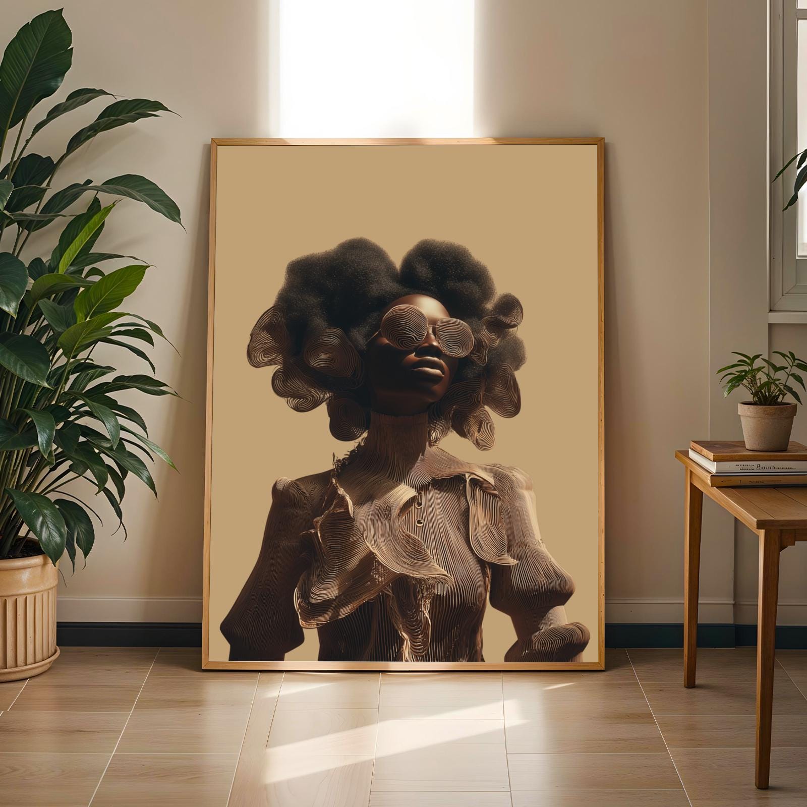 Afrocentric Beauty Portrait Wall Art Print IIII Soluna Soul