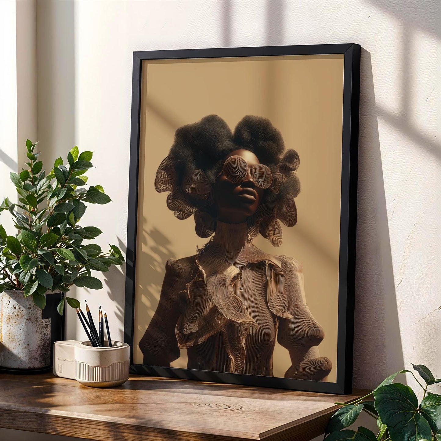 Afrocentric Beauty Portrait Wall Art Print IIII Soluna Soul