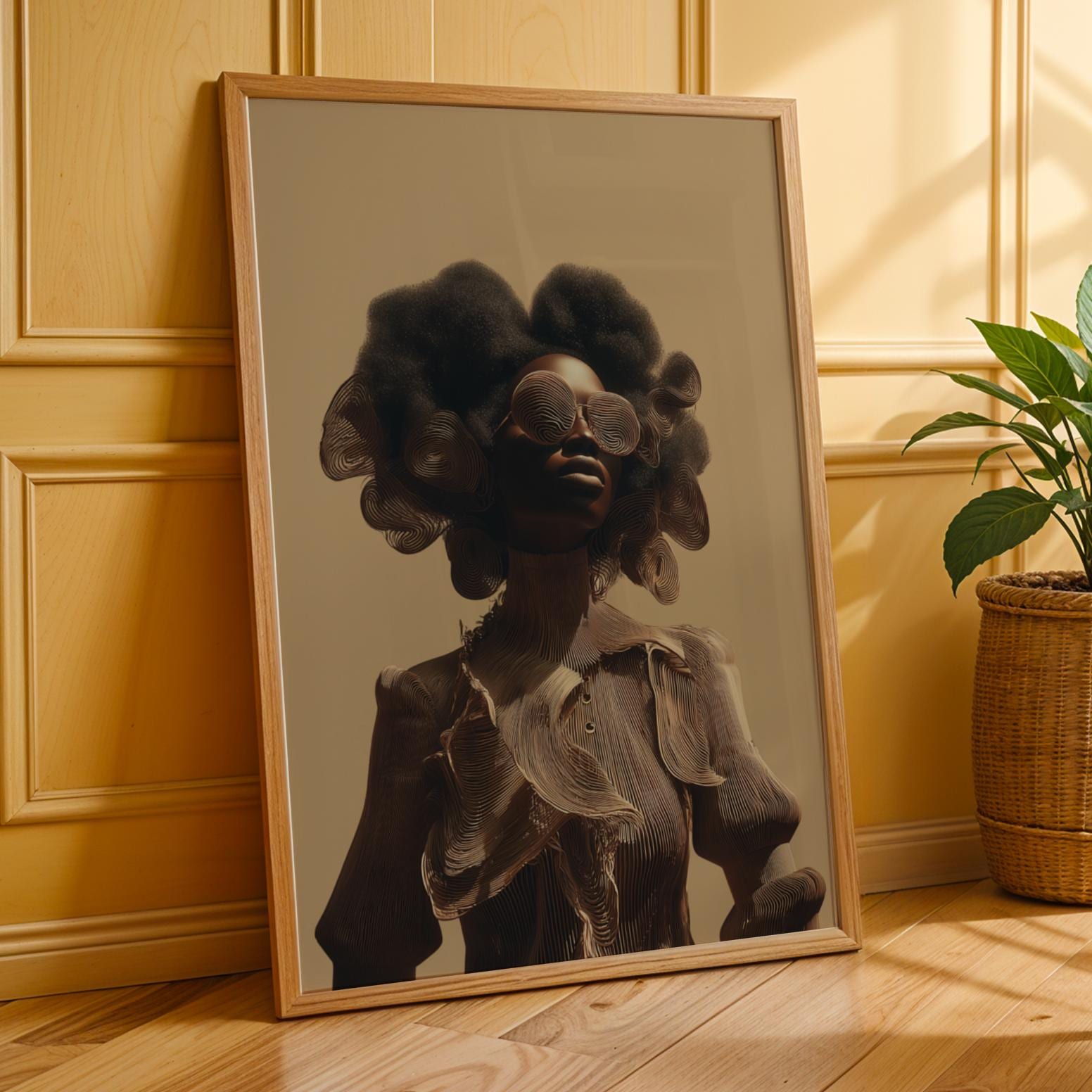 Afrocentric Beauty Portrait Wall Art Print IIII Soluna Soul