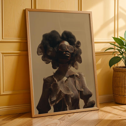 Afrocentric Beauty Portrait Wall Art Print IIII Soluna Soul