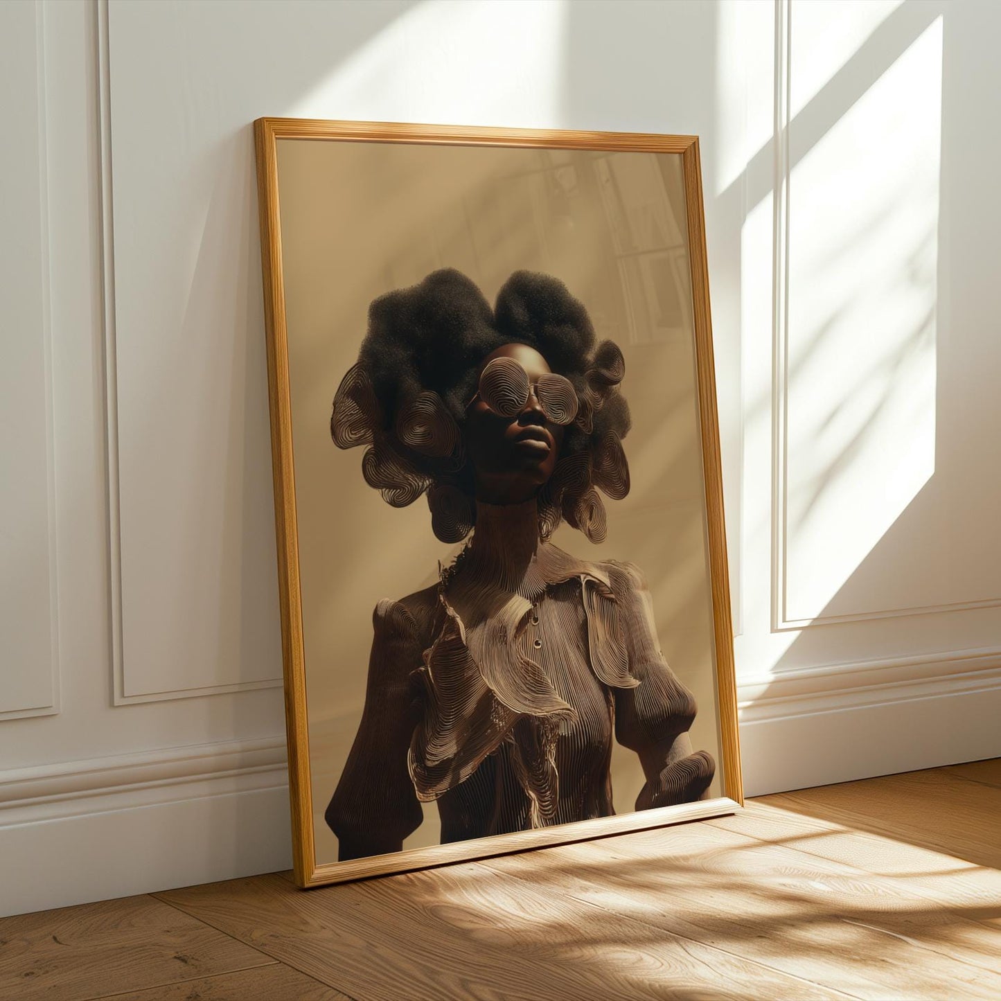 Afrocentric Beauty Portrait Wall Art Print IIII Soluna Soul