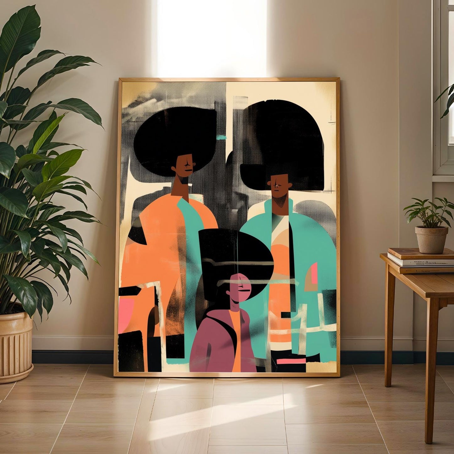 Abstract African Family Wall Art Print II Soluna Soul
