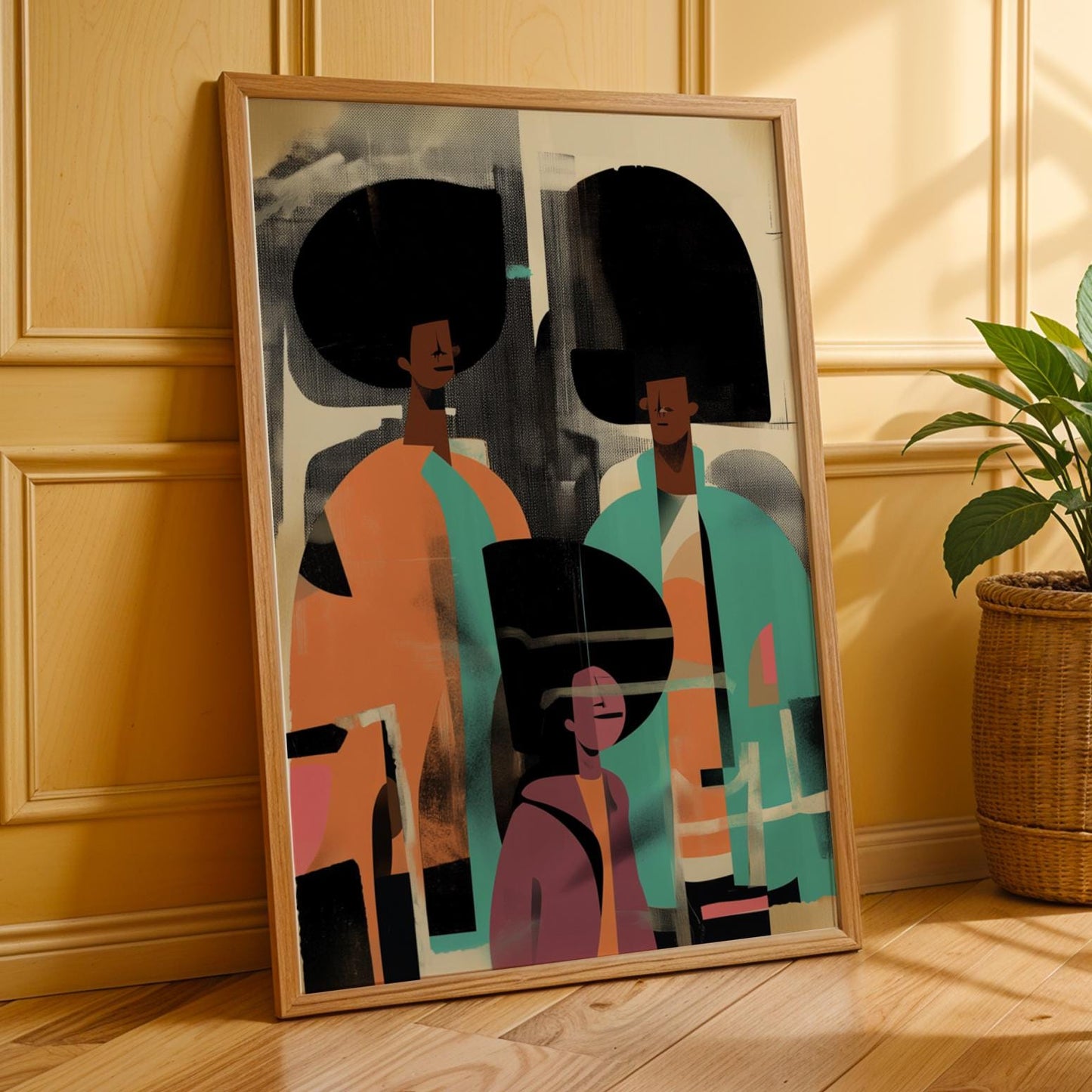 Abstract African Family Wall Art Print II Soluna Soul
