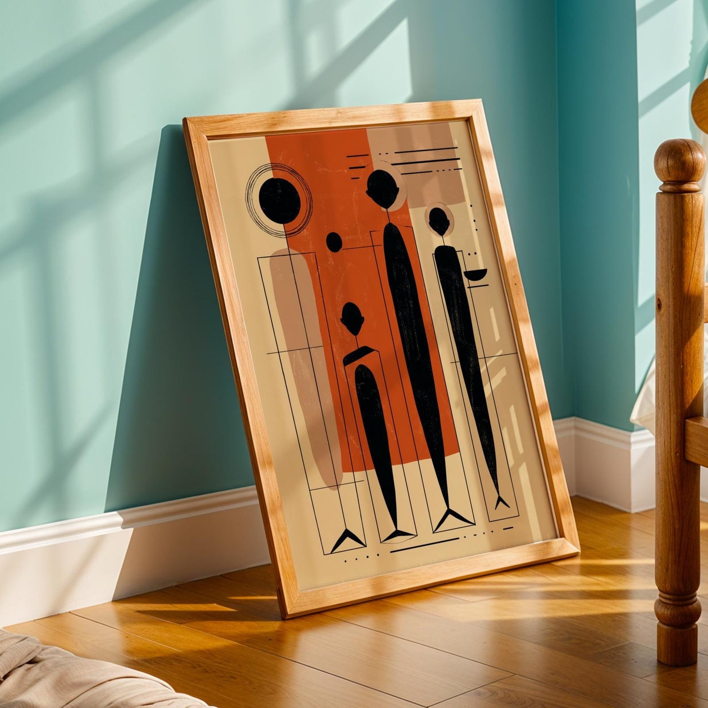 Abstract African Family Wall Art Print I Soluna Soul
