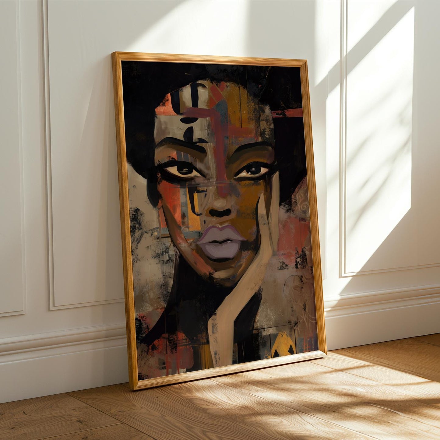 Abstract Black Beauty  Woman Wall Art Print IX Soluna Soul