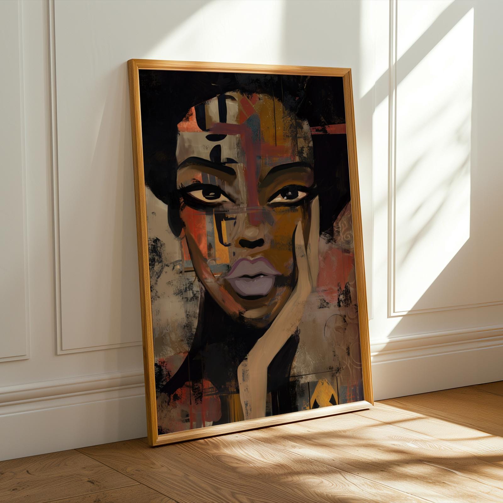 Abstract Black Beauty  Woman Wall Art Print IX Soluna Soul