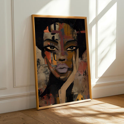Abstract Black Beauty  Woman Wall Art Print IX Soluna Soul