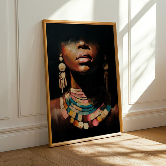 Abstract Mother and Child Portrait Wall Art Print 133 Soluna Soul