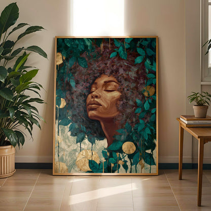 Abstract Portrait of Woman Wall Art Print 137 Soluna Soul