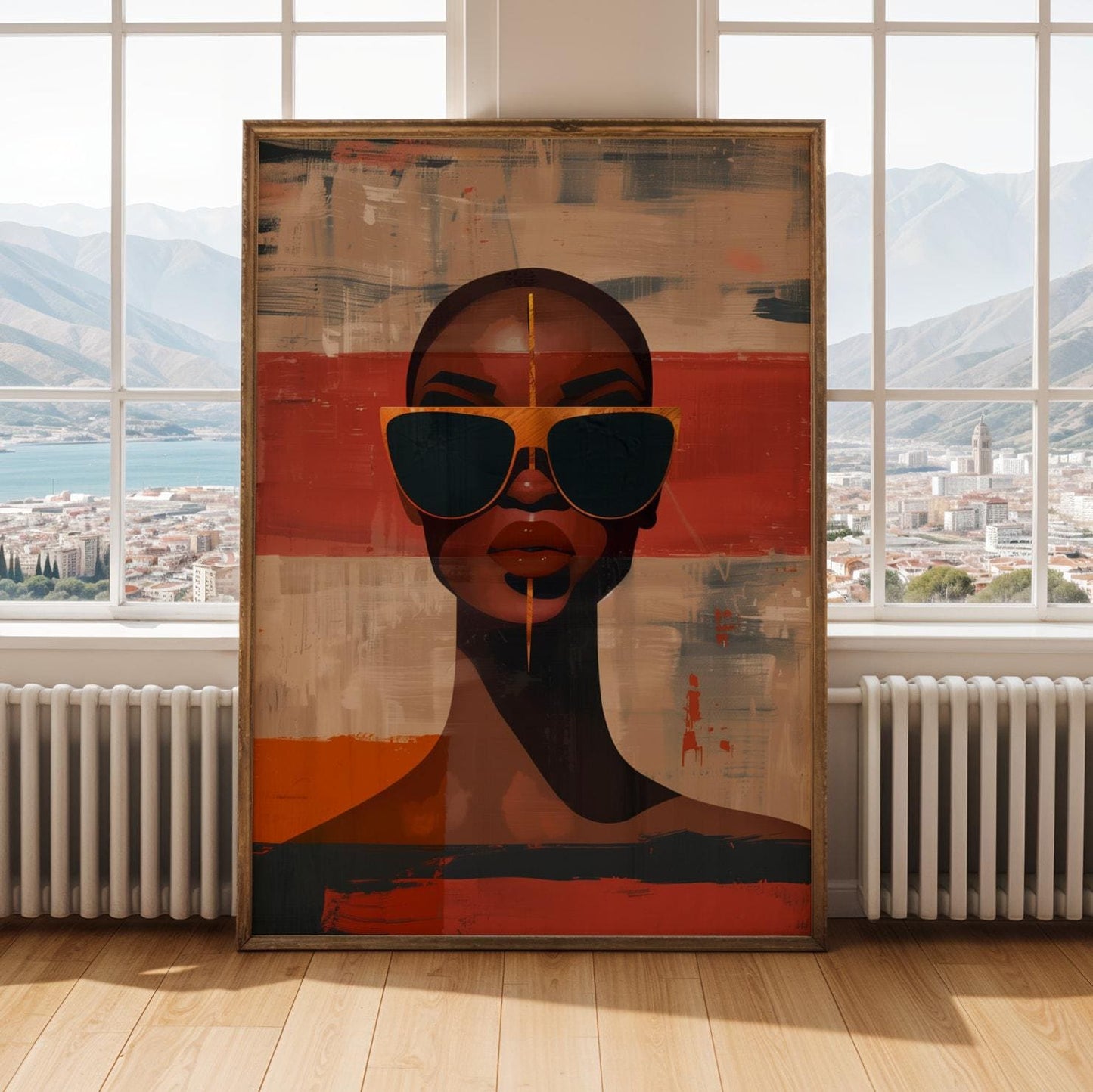 Abstract Face With Sunglasses Poster Wall Art Print 131 Soluna Soul