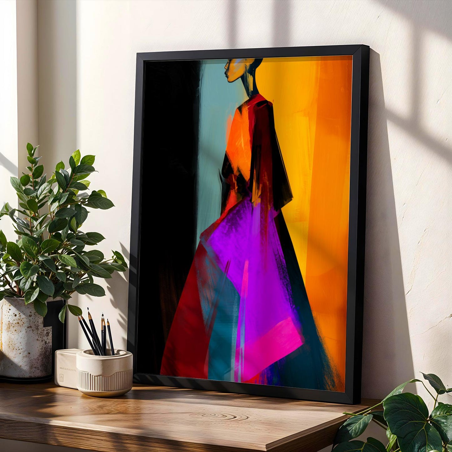 Modern Figure Abstract Art Wall Art Print 144 Soluna Soul