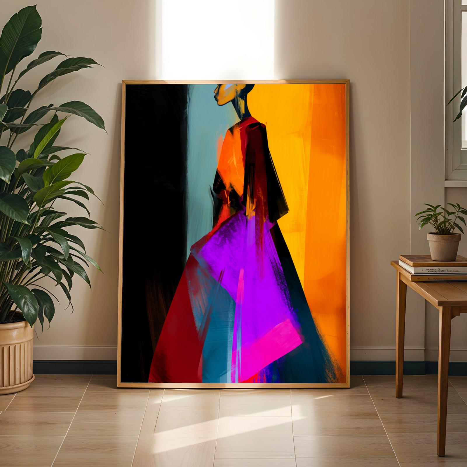 Modern Figure Abstract Art Wall Art Print 144 Soluna Soul