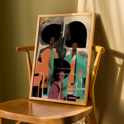 Abstract African Family Wall Art Print II Soluna Soul