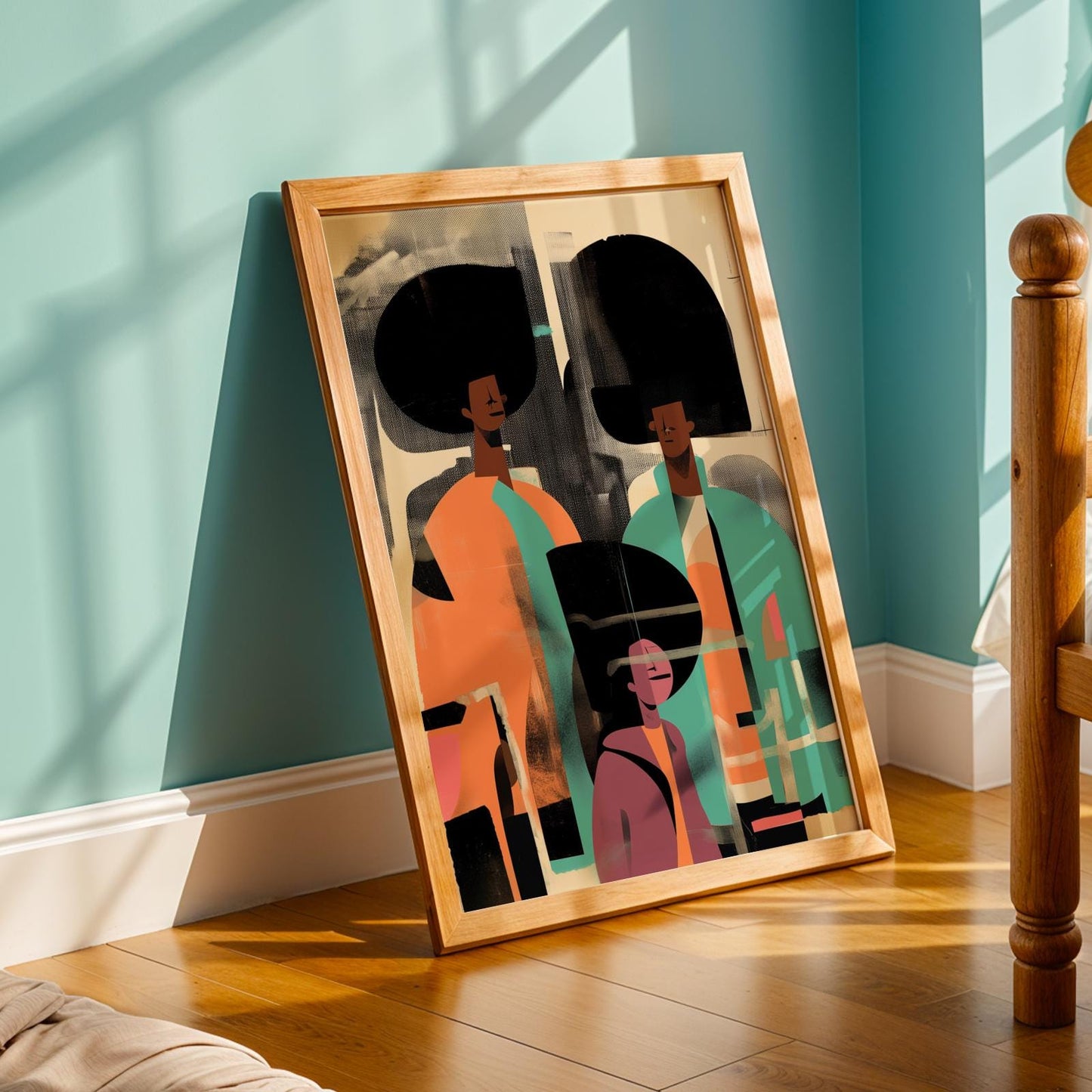 Abstract African Family Wall Art Print II Soluna Soul