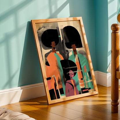 Abstract African Family Wall Art Print II Soluna Soul