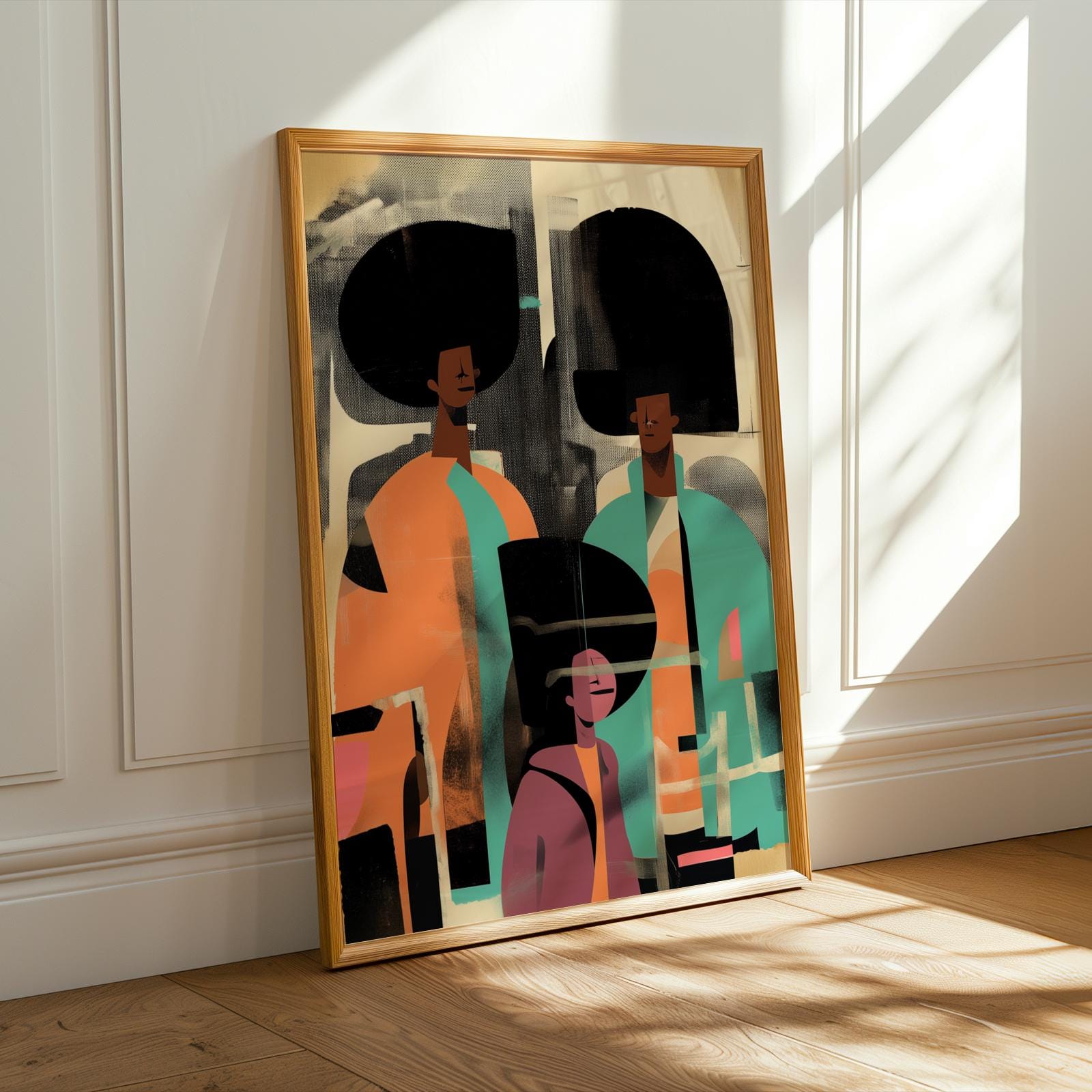 Abstract African Family Wall Art Print II Soluna Soul