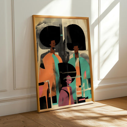 Abstract African Family Wall Art Print II Soluna Soul