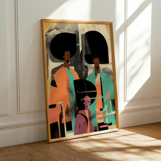 Abstract African Family Wall Art Print II Soluna Soul