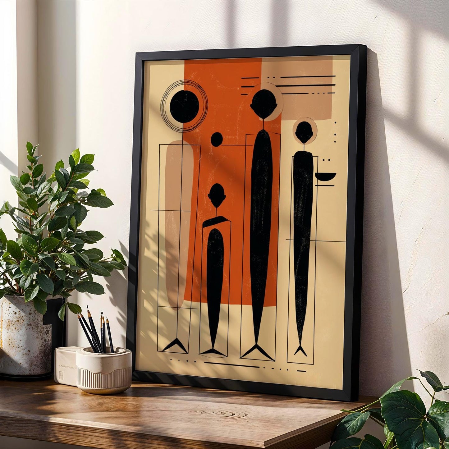 Abstract African Family Wall Art Print I Soluna Soul