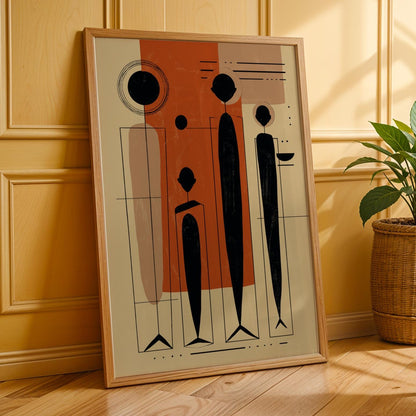 Abstract African Family Wall Art Print I Soluna Soul