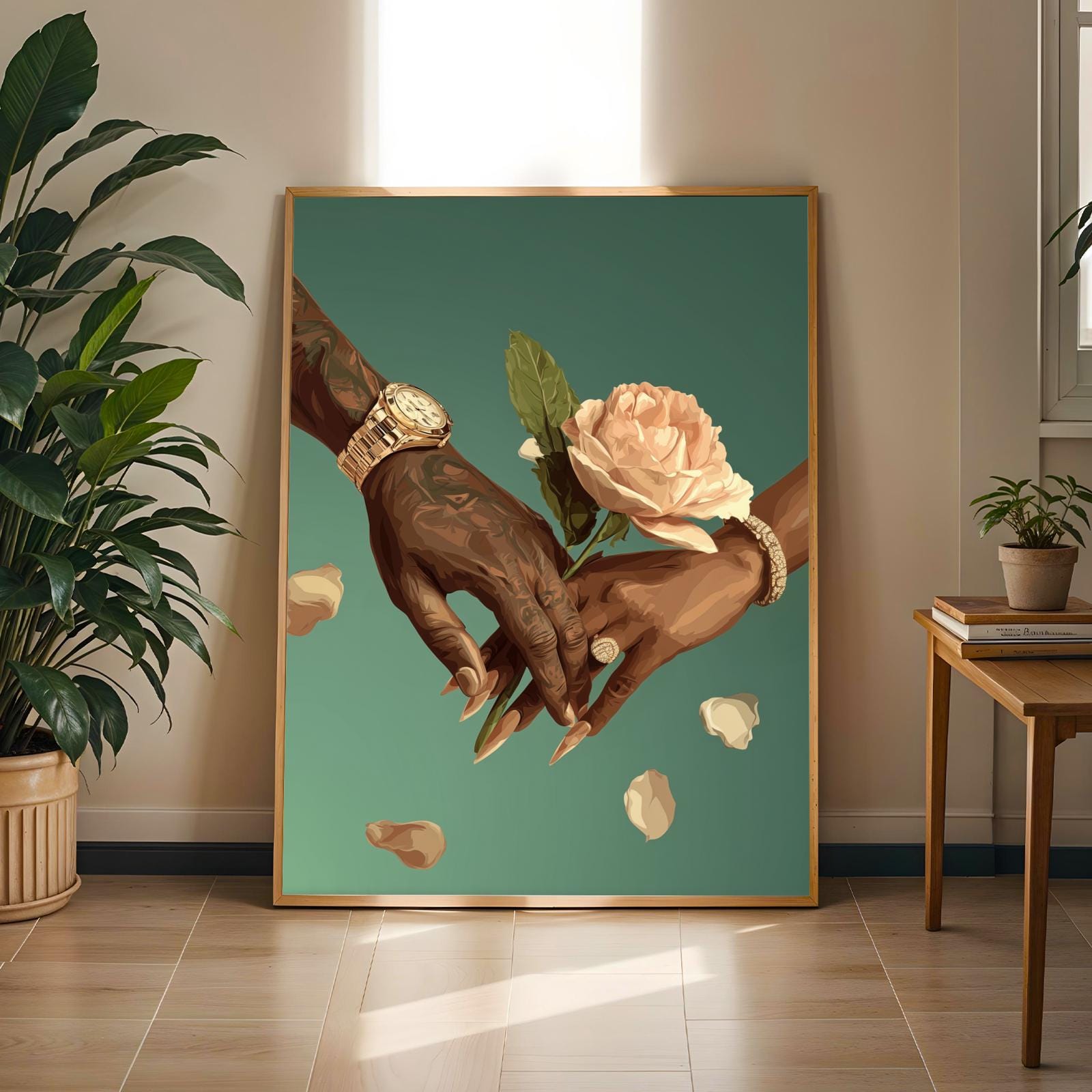 Couple Embrace Wall Art Print 151 Soluna Soul