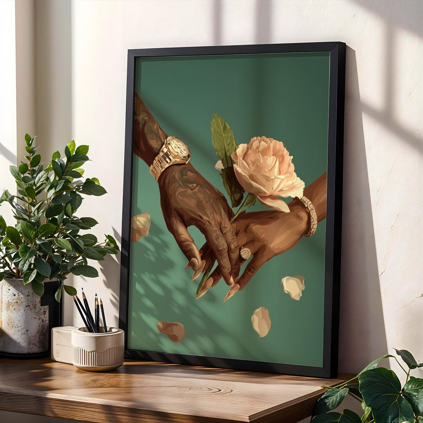 Couple Embrace Wall Art Print 151 Soluna Soul