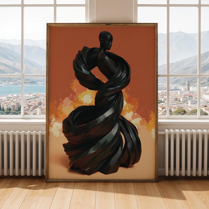 Abstract Woman Figure Wall Art Print 171 Soluna Soul