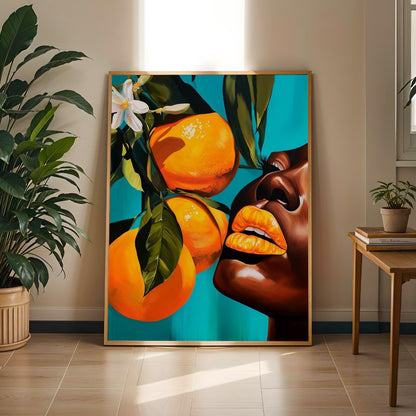 Stylized Abstract Portrait Wall Art Print 177 Soluna Soul