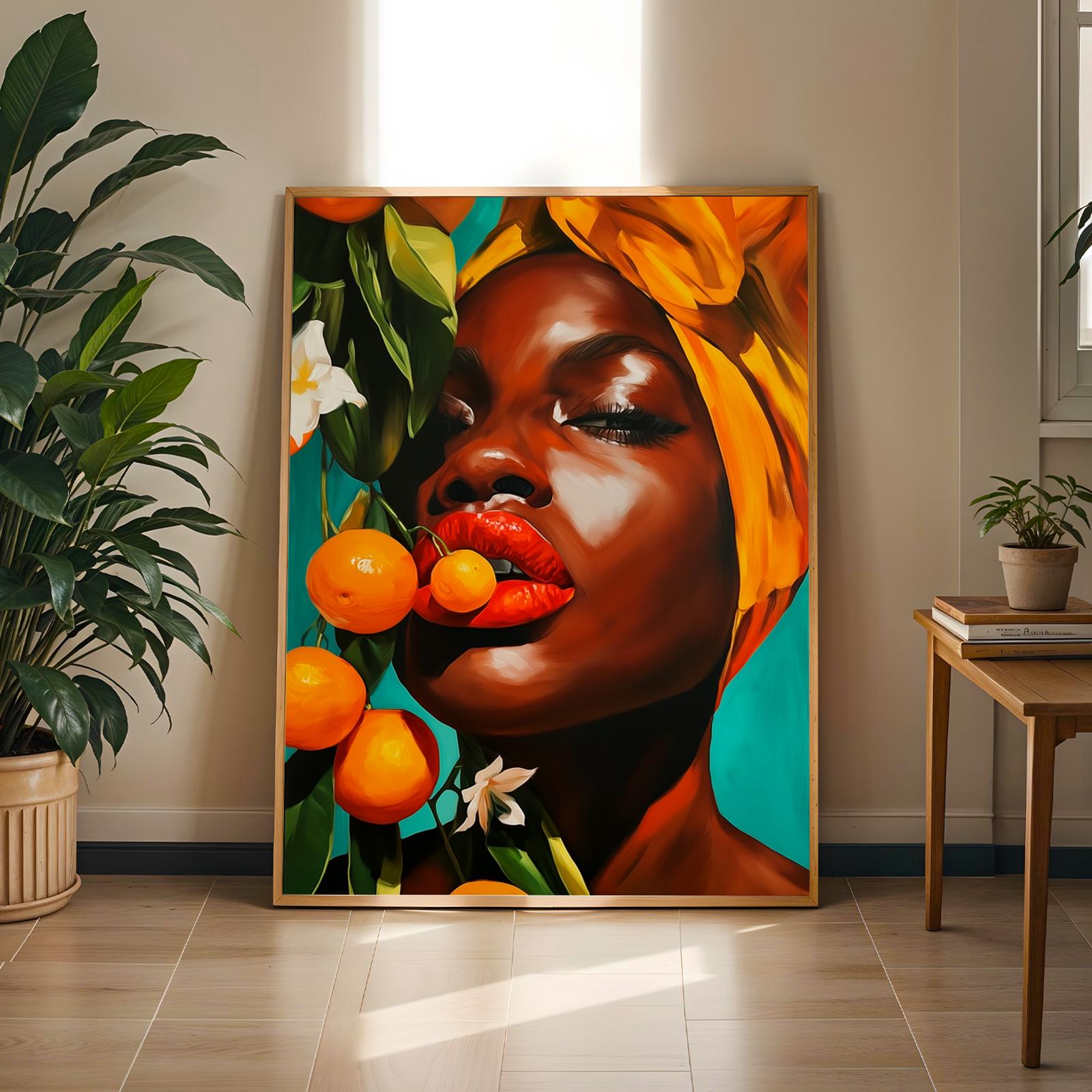 Stylized Abstract Portrait Wall Art Print 178 Soluna Soul