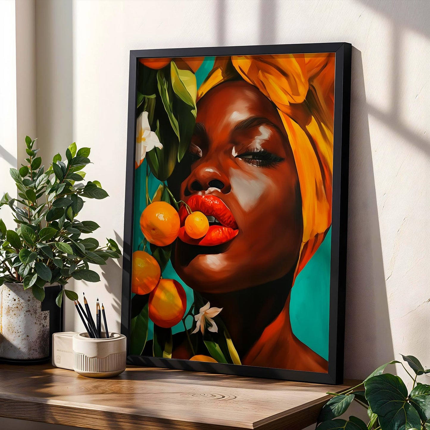 Stylized Abstract Portrait Wall Art Print 178 Soluna Soul