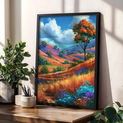 Flowering Meadow Landscape Wall Art Print 188 Soluna Soul