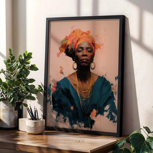 Afrocentric Woman Portrait Wall Art Print 100 Soluna Soul