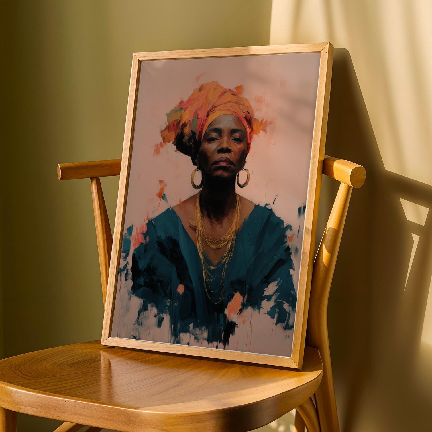 Afrocentric Woman Portrait Wall Art Print 100 Soluna Soul