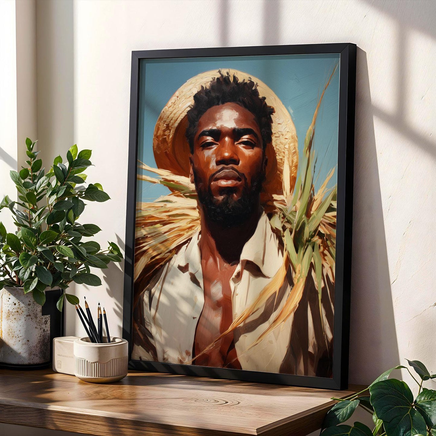 Afrocentric Male Portrait  Wall Art Print 25 Soluna Soul