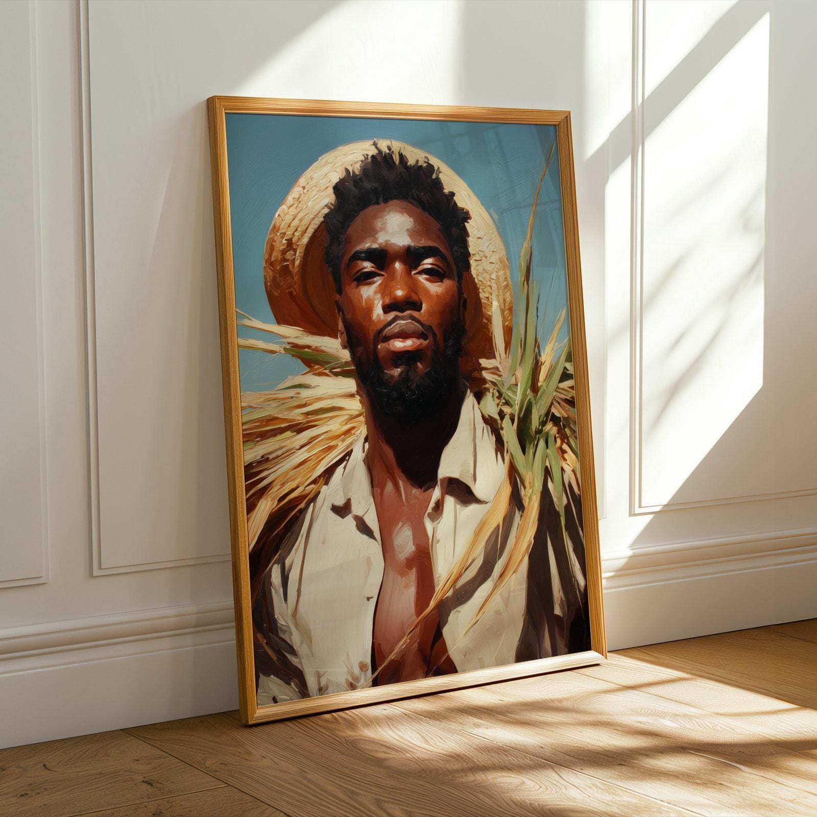 Afrocentric Male Portrait  Wall Art Print 25 Soluna Soul