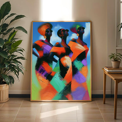 Abstract Black Women Art Print 192 Soluna Soul