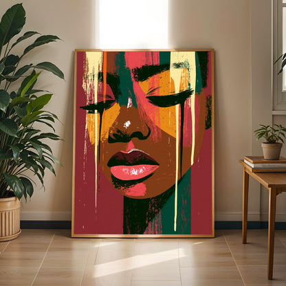 Abstract Black Woman Art Print 193 Soluna Soul