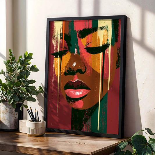 Abstract Black Woman Art Print 193 Soluna Soul