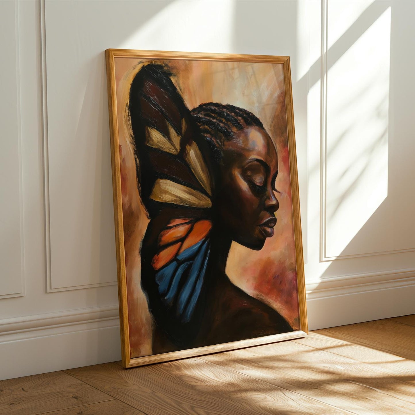 Abstract Butterfly Woman Portrait Wall Art Print 203 Soluna Soul