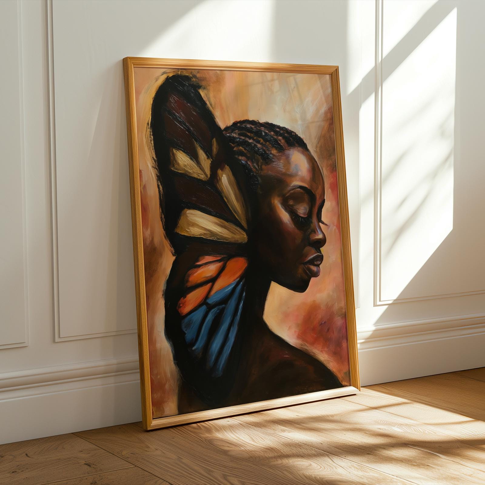 Abstract Butterfly Woman Portrait Wall Art Print 203 Soluna Soul