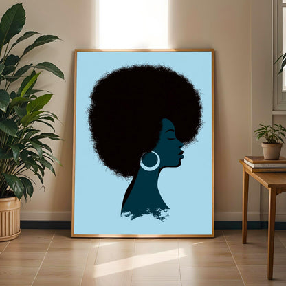 Abstract Woman Portrait Poster  Wall Art Print 201 Soluna Soul