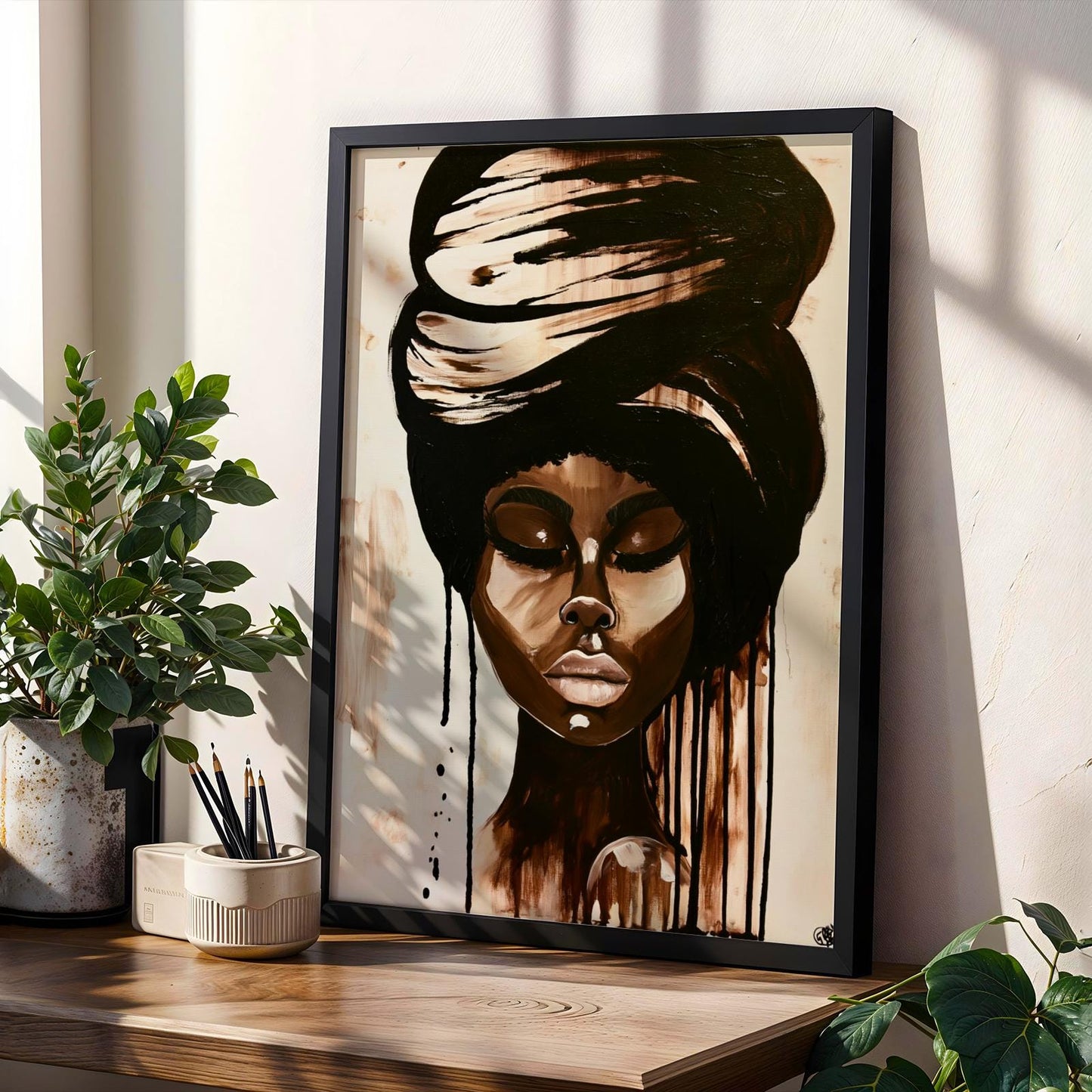 Abstract Woman Portrait Poster  Wall Art Print 200 Soluna Soul