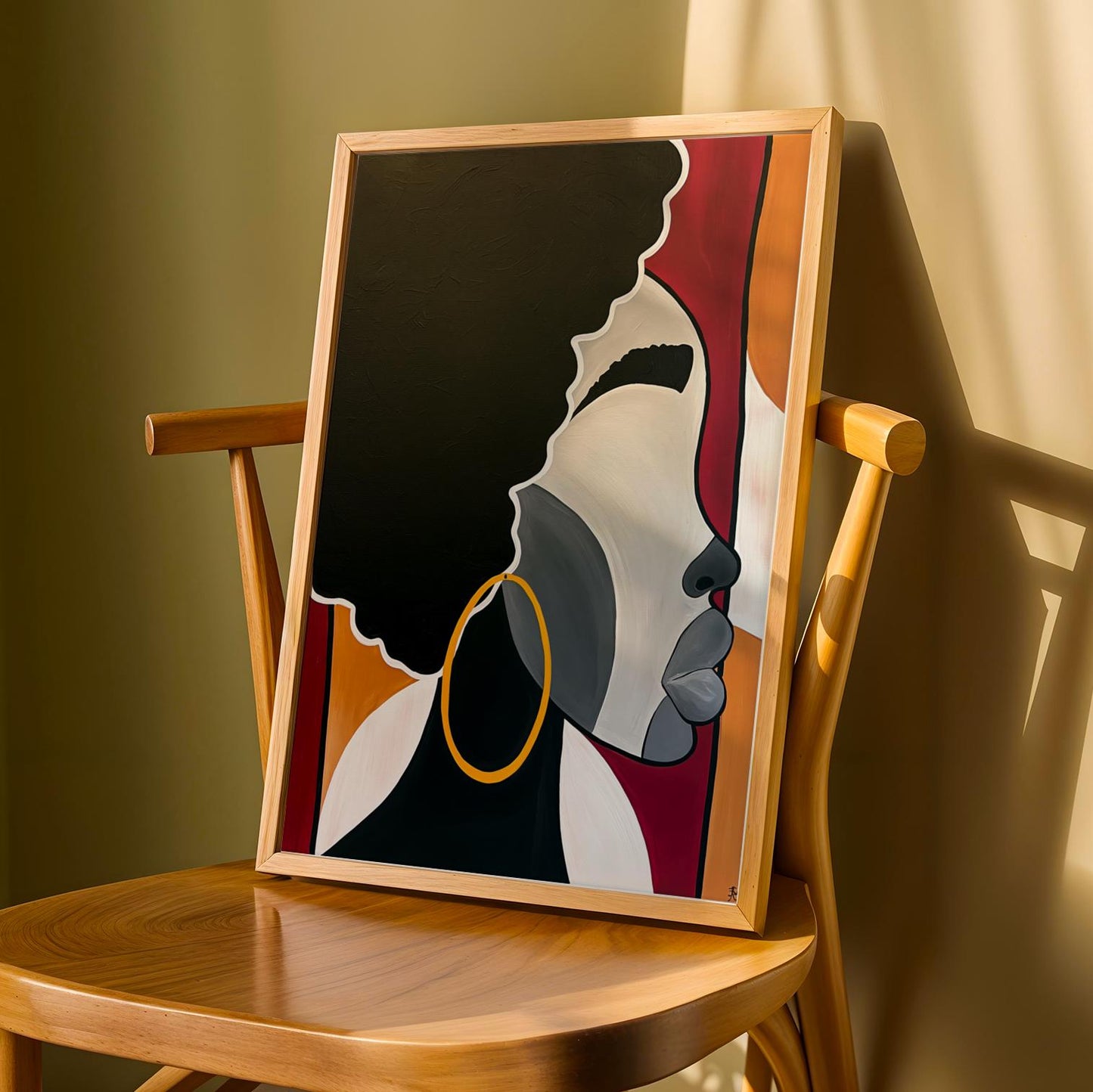 Abstract Woman Portrait Poster  Wall Art Print 199 Soluna Soul
