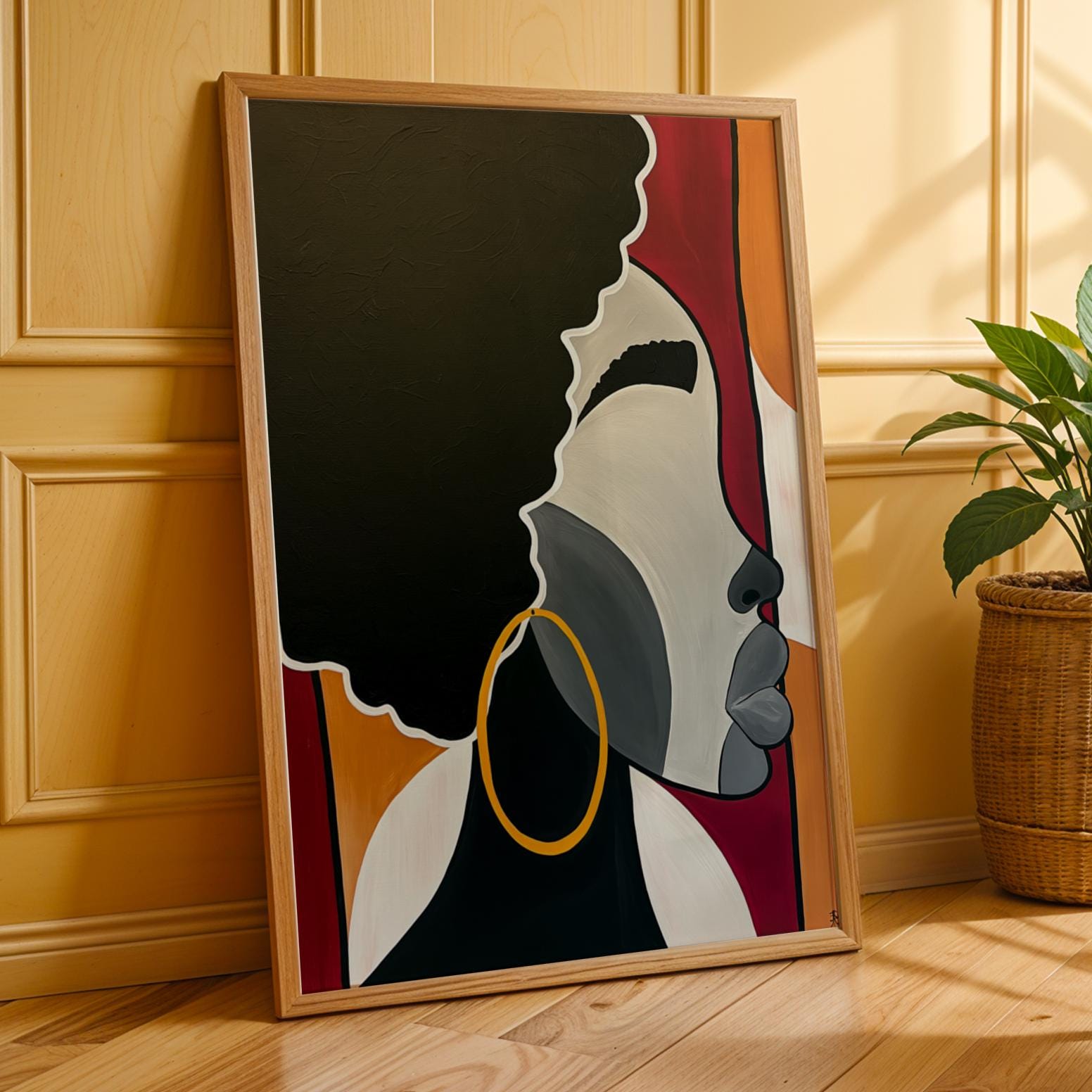 Abstract Woman Portrait Poster  Wall Art Print 199 Soluna Soul