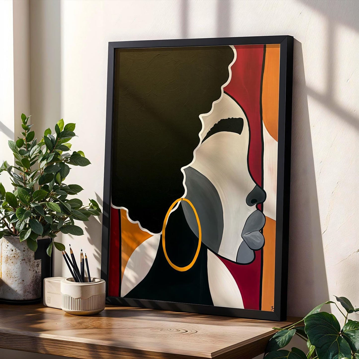 Abstract Woman Portrait Poster  Wall Art Print 199 Soluna Soul