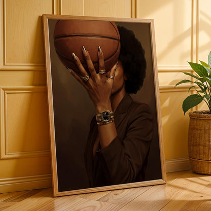 Afrocentric Basketball Wall Art Print 217 Soluna Soul