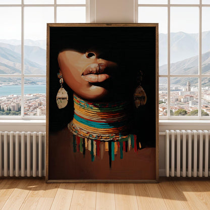 Abstract Woman Portrait Wall Art Print 132 Soluna Soul