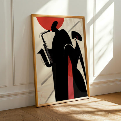 Saxophone Player Wall  Art Print 129 Soluna Soul